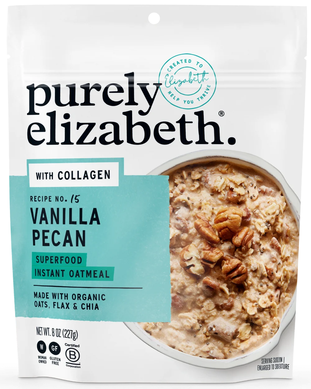 Vanilla Pecan Superfood Oatmeal Pouch with Collagen