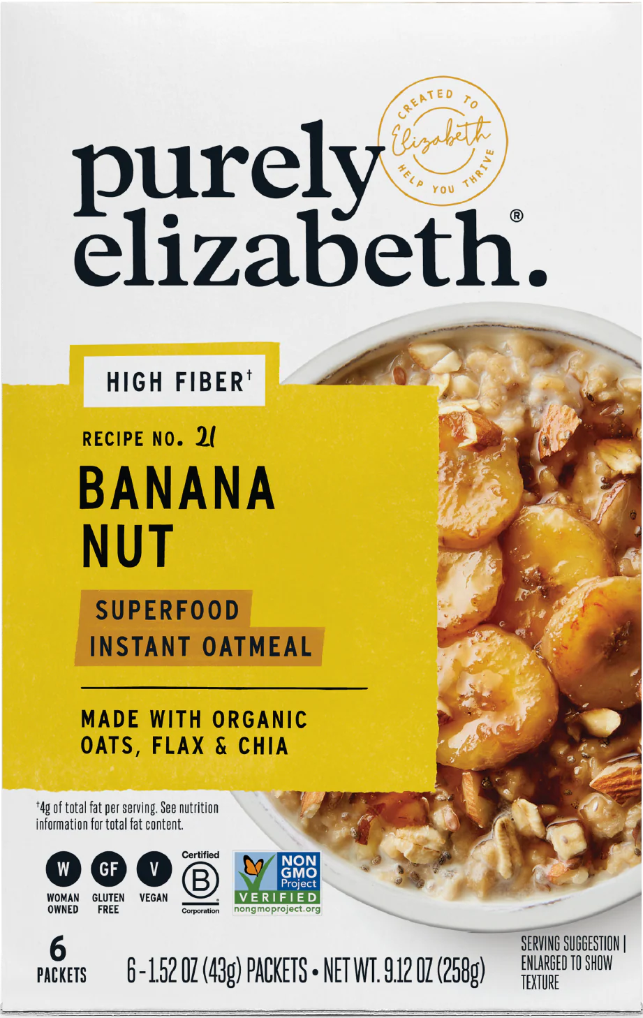 Banana Nut Superfood Oatmeal Multipack with Prebiotic Fiber